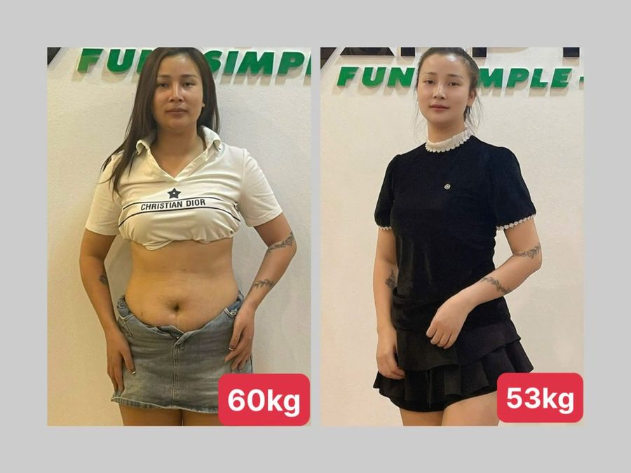 Học viên nữ HFIT giảm từ 60kg xuống 53kg, bụng gọn rõ